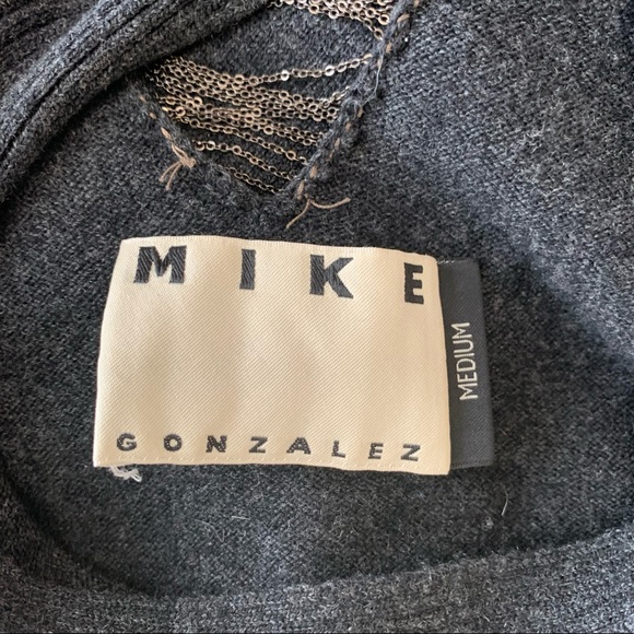 Mike Gonzalez Ella Sweater with Chain Cutouts Cashmere Wool Blend - Picture 12 of 13